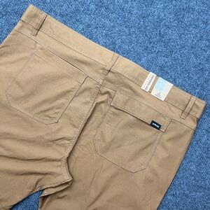 Prana Zion Slim Fit Tapered Leg Pants Brown 40x32 Outdoor Hiking ReZion NEW